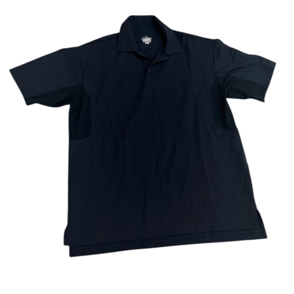 Under Armour Black Performance collared polo Tee panels size medium